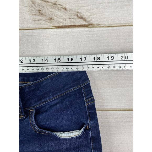 Maurices High Rise Jeans Womens 14W Dark Wash Button Fly Tapered Jegging Stretch - Picture 3 of 10